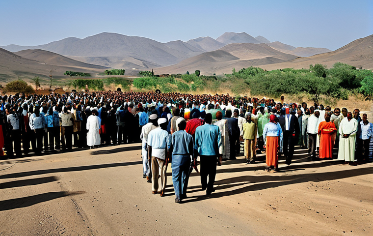 **
"Political challenges in Eritrea. A complex web of interconnected threads representing political parties, human rights concerns, regional instability, and international relations. Depict a sense of tension and uncertainty. Safe for work, appropriate content, fully clothed, professional, well-defined."
**