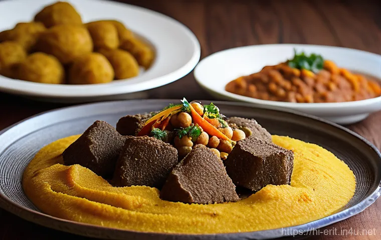 에리트레아의 전통 음식 만들기 - Image Prompt 1: The Heart of an Eritrean Feast** 에리트레아의 전통 음식 만들기 - Image Prompt 1: The Heart of an Eritrean Feast**